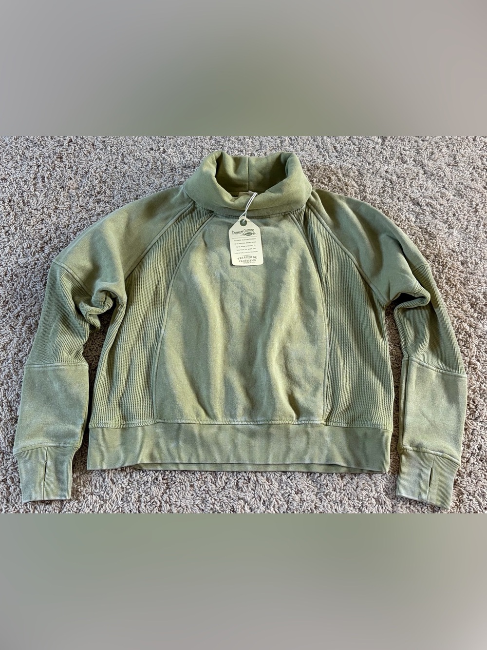 Telluride Cropped Turtleneck Sweatshirt